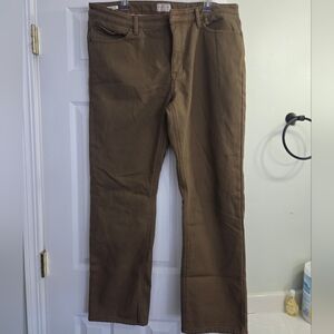 Men's Weatherproof Vintage Regular Brown Fleece Lined Pants